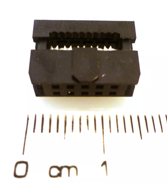 10 Way Boxed Header Socket 2mm Pitch IDC with Polarity Notch MBK005