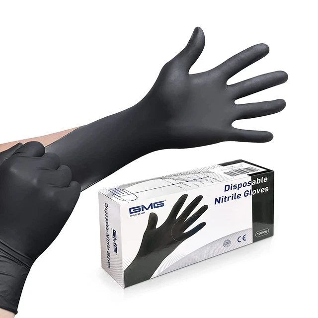 100 PCS Nitrile Gloves, 4 Mil Medium Nitrile Gloves,Disposable Non Latex Gloves