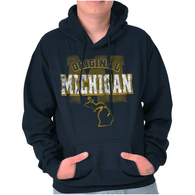 Michigan Original Hometown Vacation Gift MI Hoodie Hooded Sweatshirt Men Women
