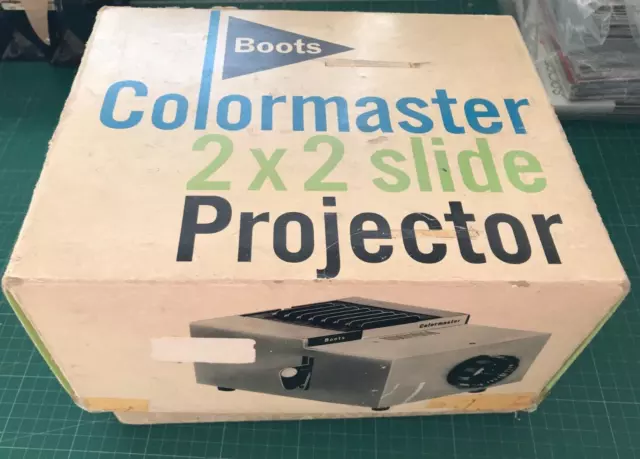 Vintage Boots Colormaster 2x2 Slide Blue Projector  Working Boxed M2031