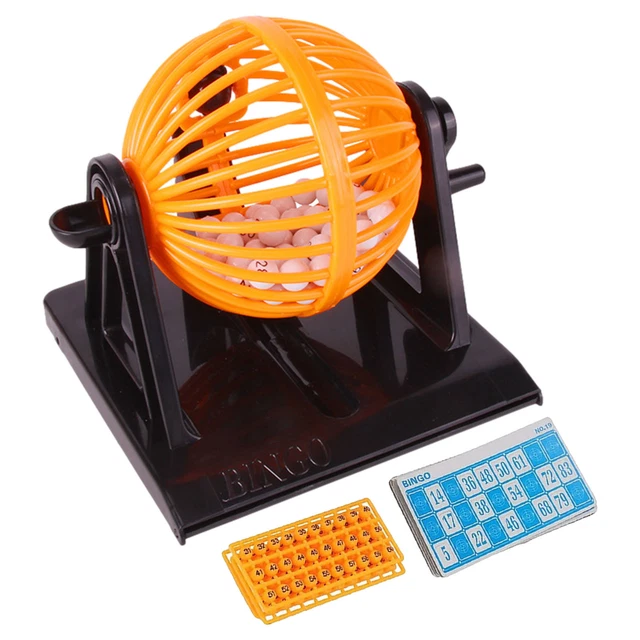 Bingo Lottery Game Learning Bingo Paper Game Supplies With Ball Dispenser Cards