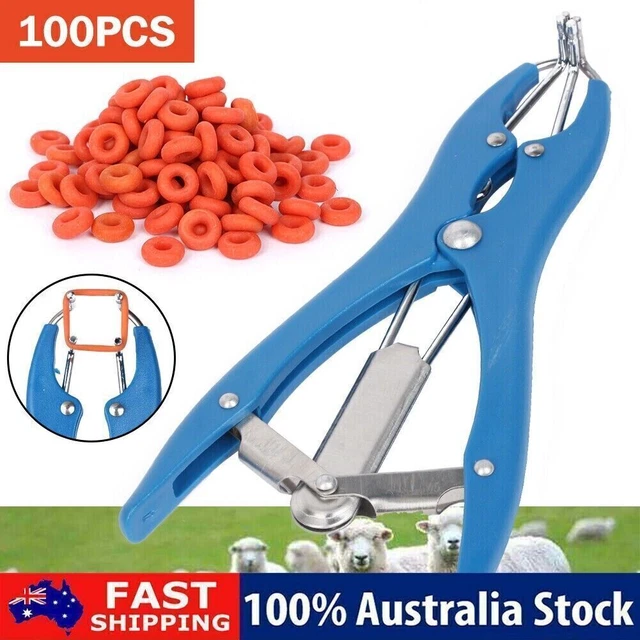 ELASTRATOR CASTRATION PLIER 100pc Rubber Ring Applicator Castrator ...