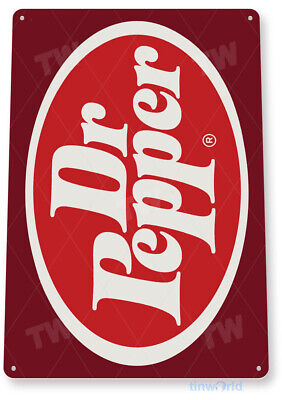 TIN SIGN Dr Pepper Logo Metal Décor Wall Art Kitchen Store Bar A342