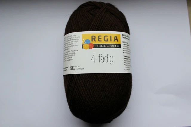 Sockenwolle, Regia, 4-fädig color & Uni, Fb. 1936, 2905 -- (100g = 5,00 Euro)