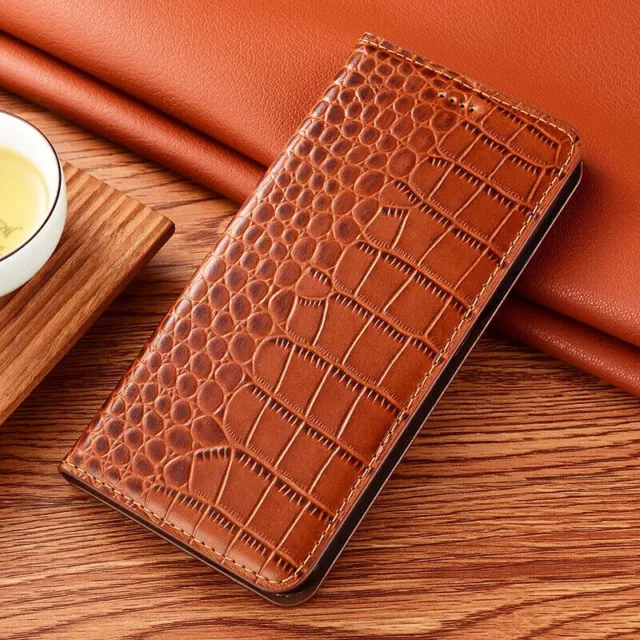 Genuine Leather Card Slot Flip Case For iPhone 15 14 13 12 Pro Max Wallet Cover