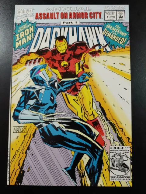 ⭐️ DARKHAWK #1 Annual (direct)(vol 1) (1992 MARVEL Comics) VF/NM Book
