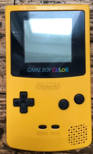 Console Nintendo Gameboy Color Jaune Pal Euro Bon État + Cache-Piles Jeu Cgb-001
