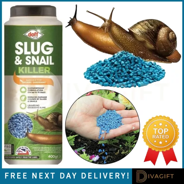 Doff Slug And Snail Killer Showerproof Slug Kill Pellets Organic Gardening Pests