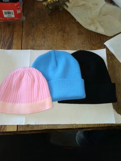 Lot De 3 Beanies--Bon Forme--Aucune Étiquette 2