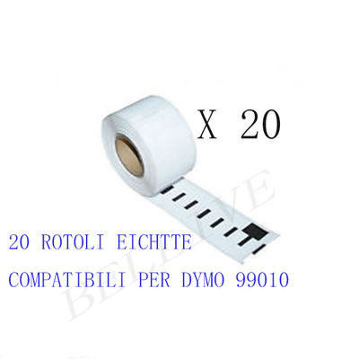 Dymo 10 X ROTOLI Etichette Compatibili per DYMO 99014 54mmX101mm LABELWRITER 400 450 