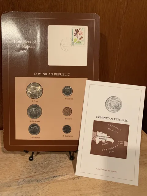 Dominican Republic Coin Sets Of All Nations 1984 - 1987 Uncirc by Franklin Mint