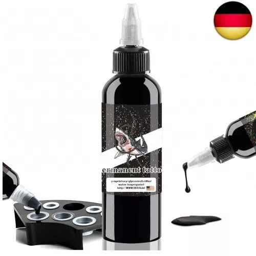 DLD New Shark Super Black Ink SY120-120 Tinte, veganfreundlich, exzellenter