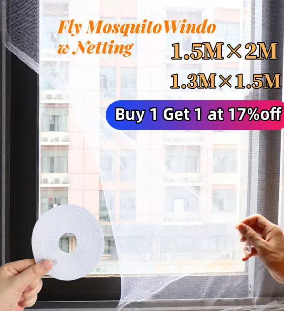 Large Window Screen Mesh Net Bug Mosquito Fly Insect Moth Door Netting White