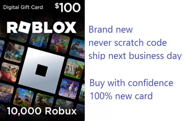 Roblox $100 Physical Gift Card [Includes Free Virtual Item] Roblox