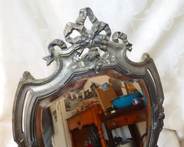 Ancien Miroir Psyché de Courtoisie Style Louis XV - XVI Epoque Napoléon III 19 e 3