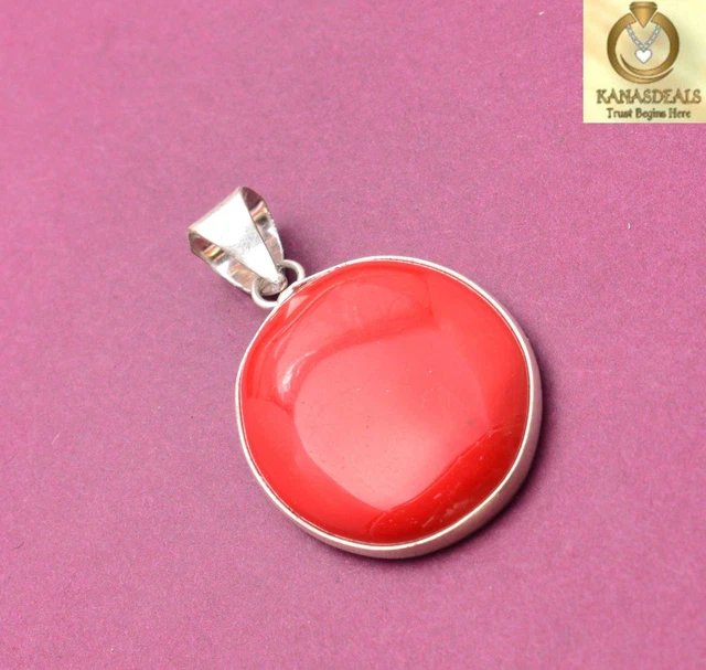 Coral stone on sale pendant