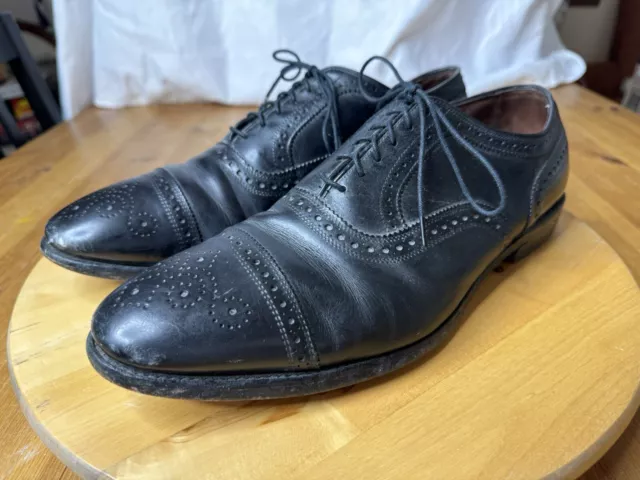 Allen Edmonds Strand Black Leather Cap Toe Oxfords Dress Shoes Men's Size 11.5 D