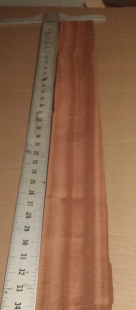 Sapele mahogany wood veneer 34" x  4" & 1/42 ribbon edgebanding cracks