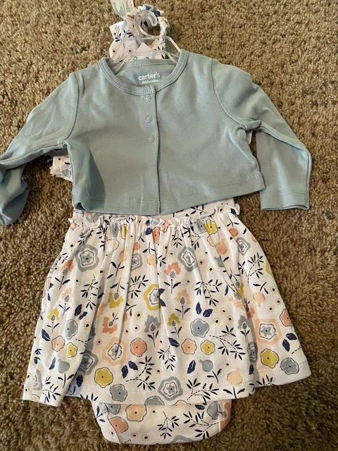 Child Of Mine By Carters Infant Baby Girls 3Pcs Outfit/Set Multicolor Size 3-6 M