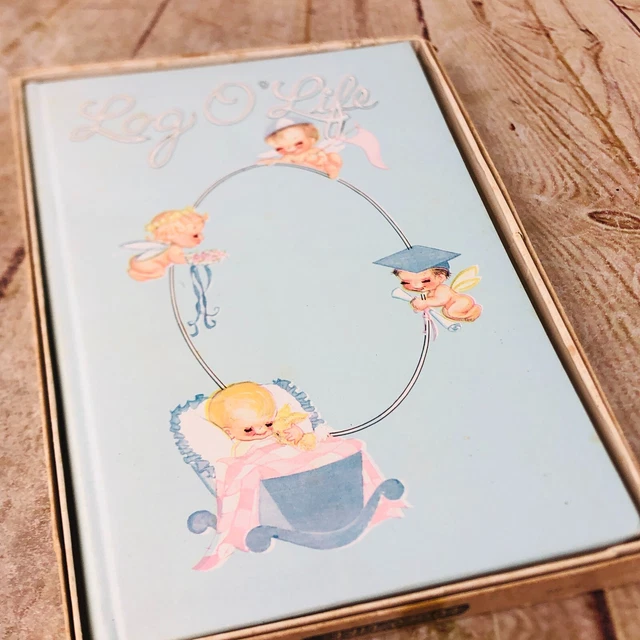 vtg log of life record baby book un used 1946 baby - grandparent