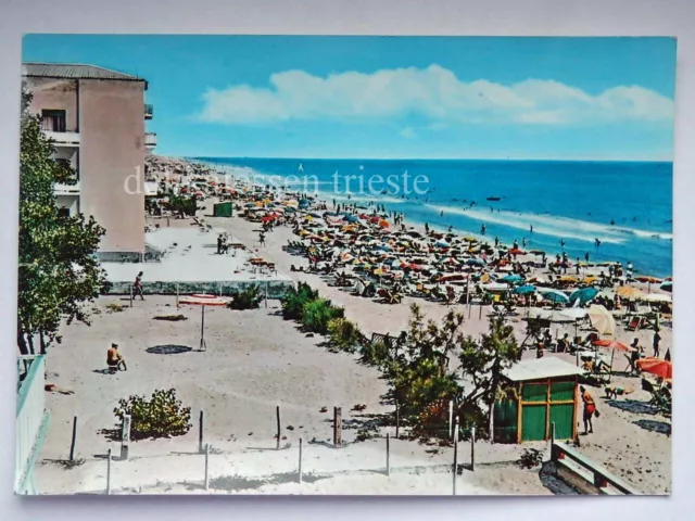 JESOLO LIDO  lungomare spiaggia animata Venezia vecchia cartolina
