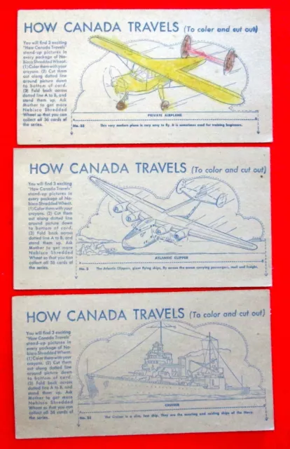 1943 Nabisco Cereal Cards How Canada Travels mebc