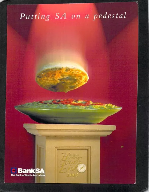 S0056 Australia BankSA 2003 Icon Pie Floater postcard