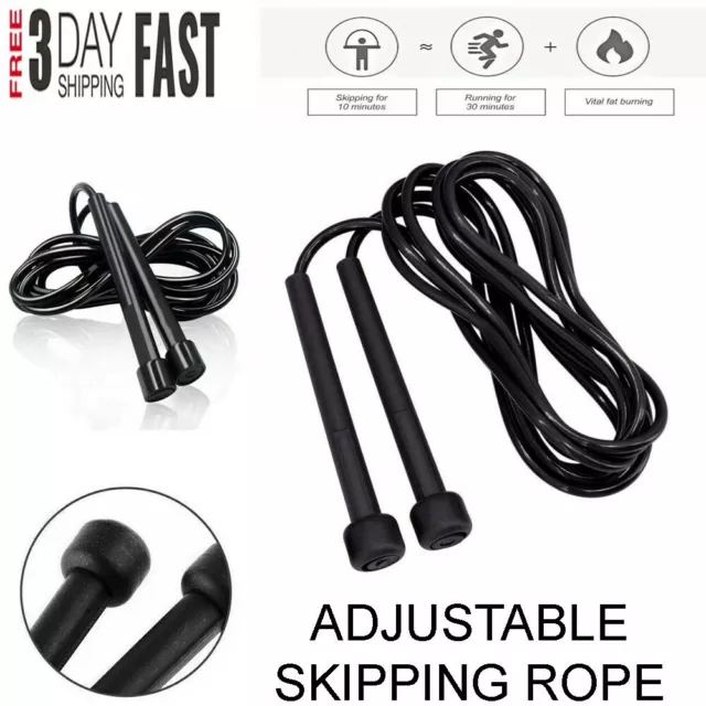 Skipping Rope Fitness Speed Exercise Boxing Gym Jump Workout Adult Kids Free P&P
