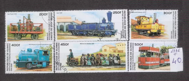 Locomotives, 1996 Rail Transport - Guinea   ( Alb.36 - 40 )