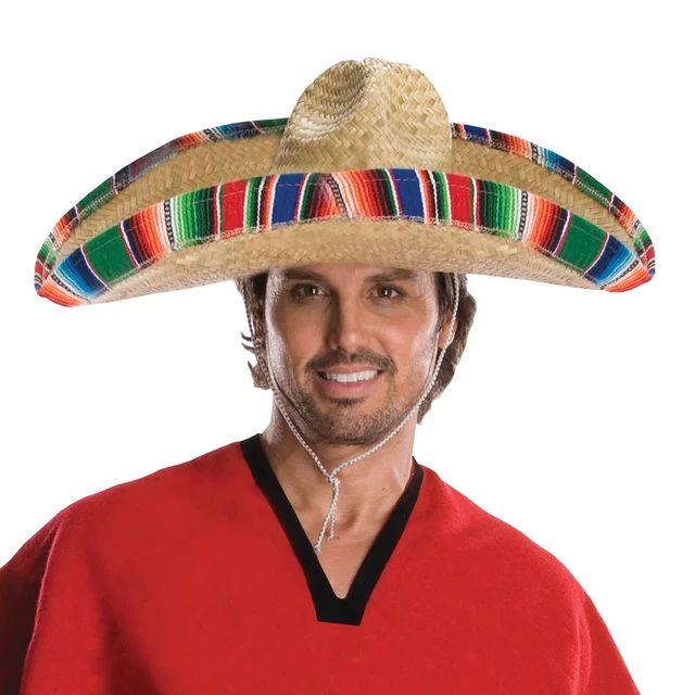 BRISTOL NOVELTY GIANT Mexican Straw Sombrero Hat Adults Fancy Dress New