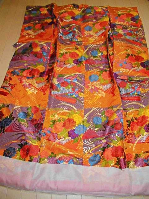 Japanese Kimono Uchikake Wedding Pure Silk  japan 905 3
