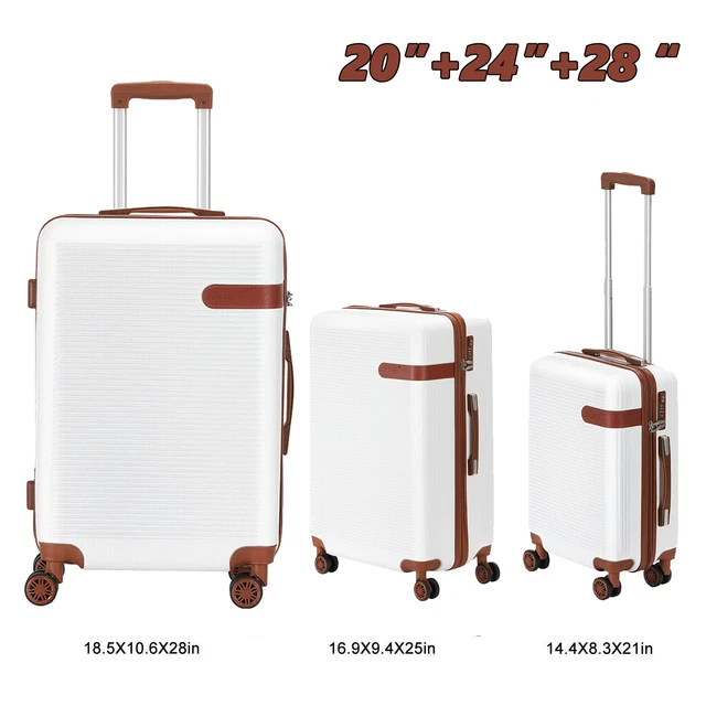 Luggage 3 Piece Set Suitcase Spinner Hardshell Lightweight TSA Lock Travel Set