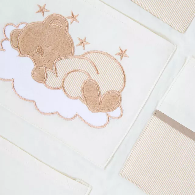 Betttasche Babybetttasche Utensilo Sleeping Bear Teddy-Bär 6 Fächer Farbwahl 2