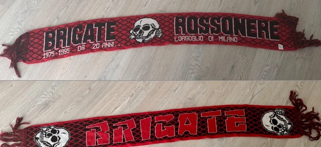 Écharpe Ultra’ Milan Brigate Rossonere – Satin Rouge – Collection – Italie