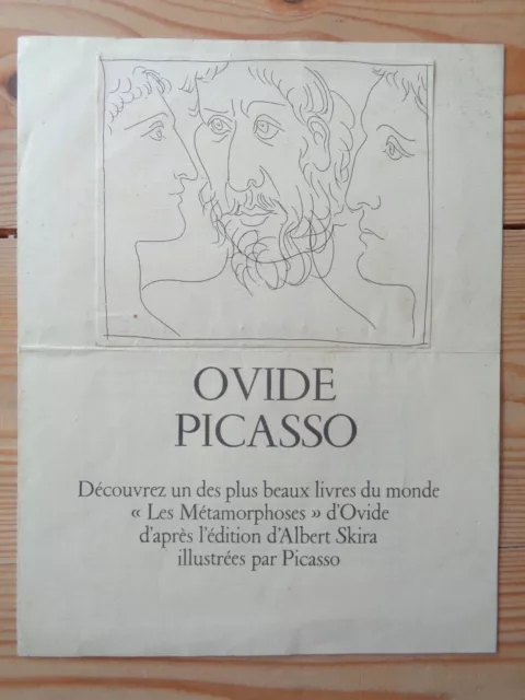 OVIDE / PICASSO Plaquette publicitaire de présentation Cercle du Bibliophile