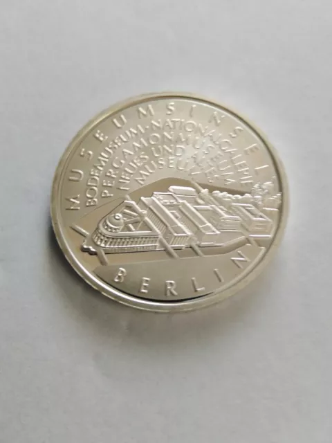 BRD 10 Euro 2002 Museumsinsel Berlin in Spiegelglanz, gekapselt, 925er Silber