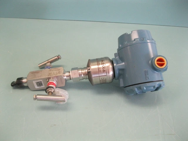 Rosemount 3051 S1 TG 4A Hart Pressure Transmitter w/ Manifold Mfg 2018 NEW D14