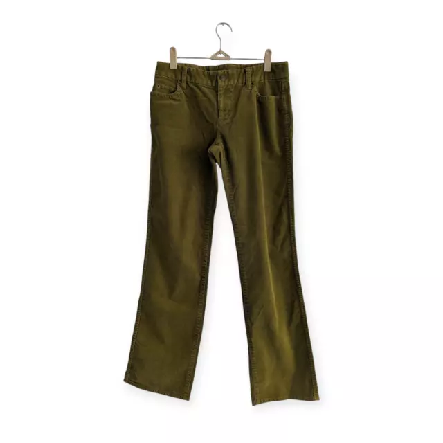 J. Crew Olive Green Low Rise Bootcut Corduroy Pants