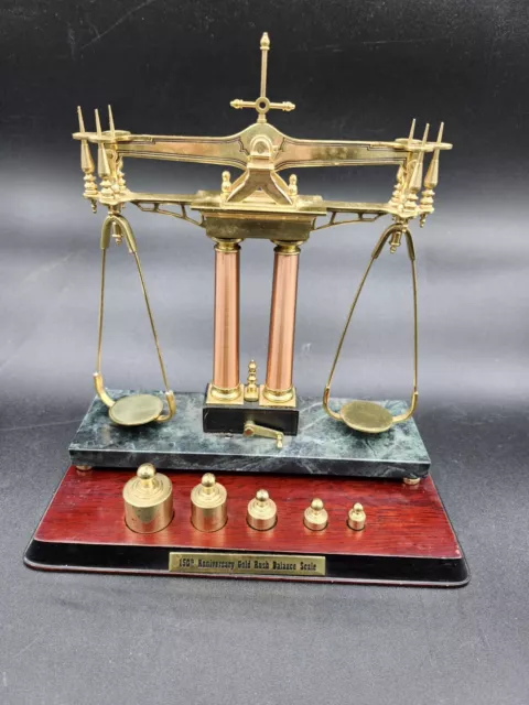 Franklin Mint 150th Anniversary California Gold Rush Brass Balance Scale