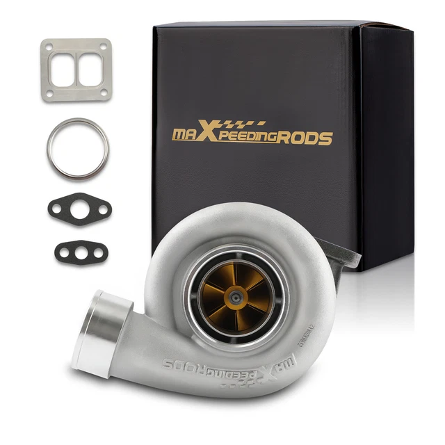 MaXpeedingrods JD Series T4 Turbocharger – For 4.0L-6.0L Engines, Billet Wheel, Up To 600HP, Fits Camaro, Mustang, Challenger