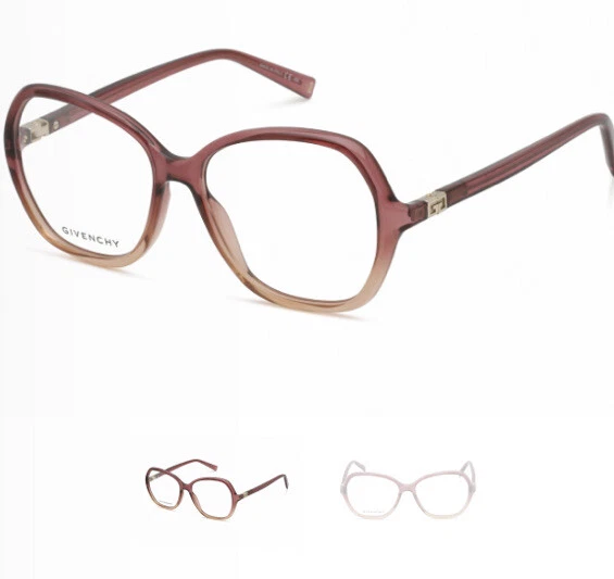 Nuevas gafas para mujer Givenchy en muy buen estado rosa desnuda 55 mm Italia RR