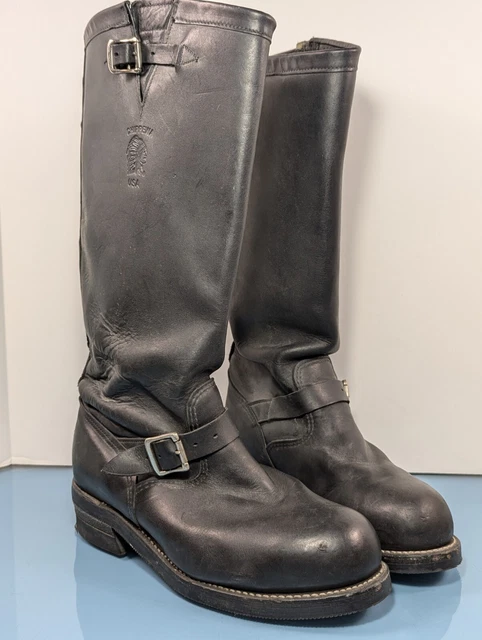 CHIPPEWA MENS 10.5 EE 17 27909 Black Leather Engineer Logger Steel Toe Boots 225.00 PicClick