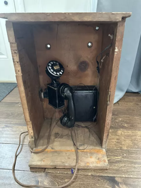 Vtg Western Electric Space Saver Telephone With Box E1 Handset