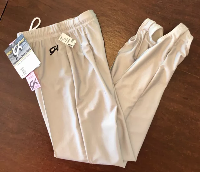 Gk Elite Mens X-Small Gymnastics Competition  N/S Gray Stirrup Pants Axs Nwt!