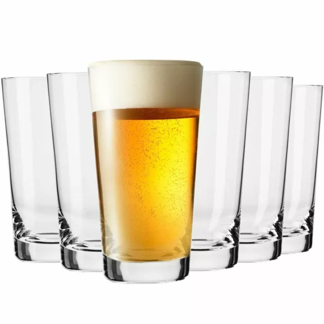 Krosno Pure Altos Vasos Copas de Cerveza | 6 pcs | 530 ml | Lavavajillas