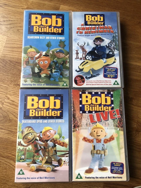 Bob The Builder Skateboard Spud, Scarecrow Dizzy, Bob Live, Christmas VHS