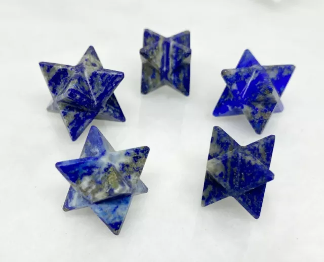 Lapis Lazuli Merkaba Star Sacred Geometry Reiki Crystal Grid Star of David