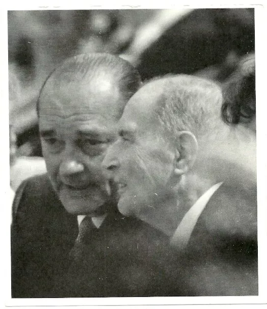 Photographie Des Presidents - Chirac Et Mitterrand  -