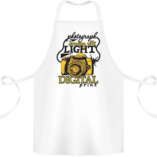 Photography Drawing With Light Photographer Cotton Apron 100% Organic