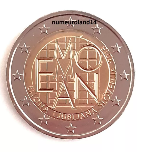 DISPO 2 euro SLOVENIE 2015 Commémo Emona. NEUVE. Envoi en suivi